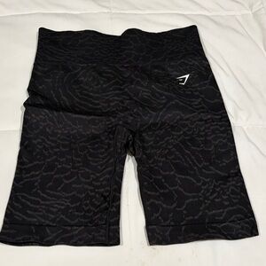 Gymshark Black Textured High-Waist Seamless Biker Shorts